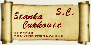 Stanka Čupković vizit kartica